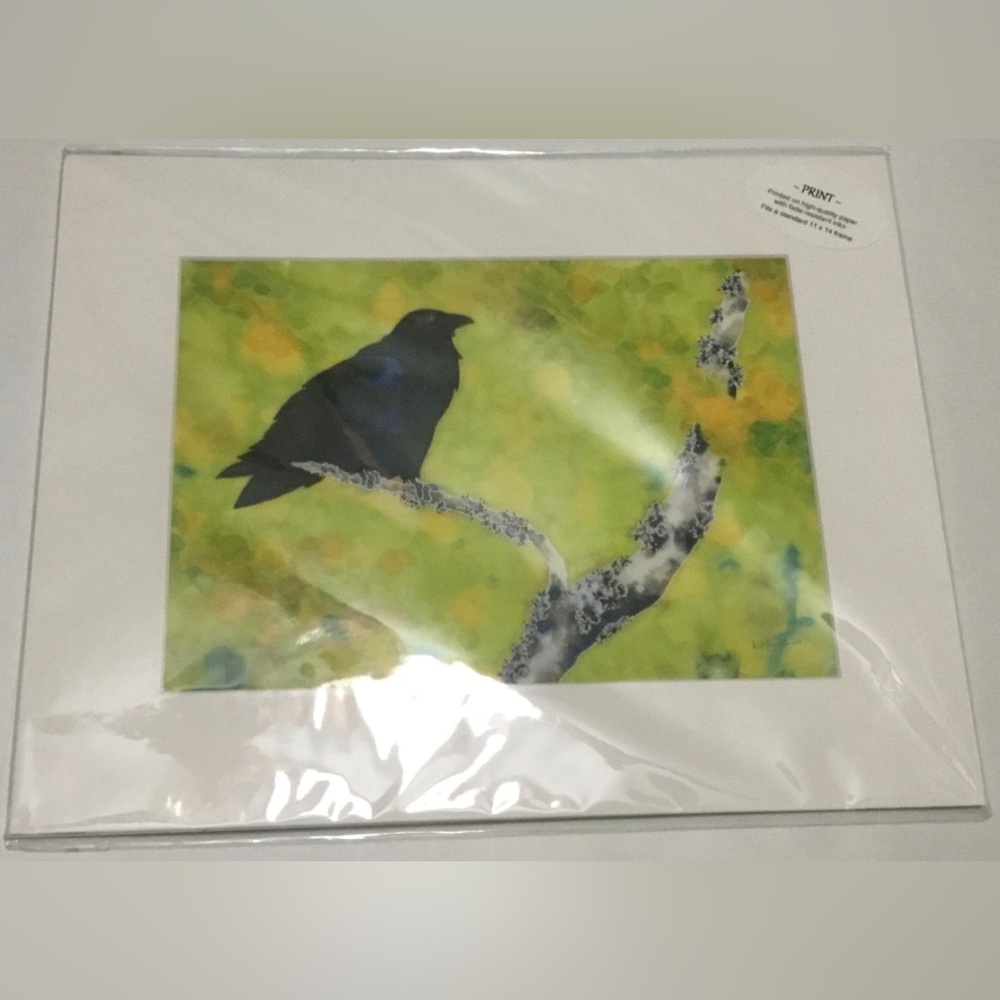 NWOT BC Artist Deborah Strong SFCA Raven Print